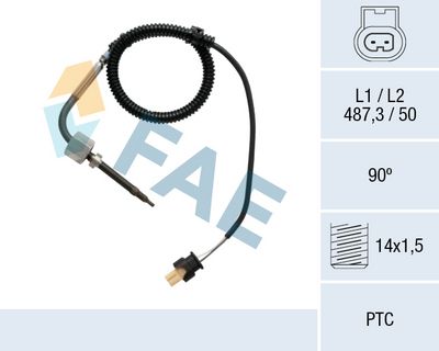 Jutiklis, išmetamųjų dujų temperatūra