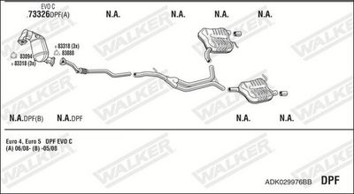 Изпускателна система WALKER ADK029976BB