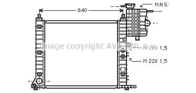 Радиатор, охлаждение двигателя AVA QUALITY COOLING MSA2218 для MERCEDES-BENZ V-CLASS