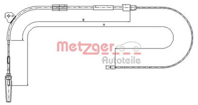 Тросик, cтояночный тормоз METZGER 10.9328 для MERCEDES-BENZ A-CLASS