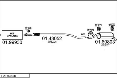 SISTEM DE ESAPAMENT MTS FIAT46648B032248