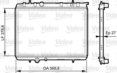 VALEO 735598 Крышка радиатора  для PEUGEOT 206 (Пежо 206)