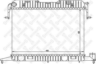 Радиатор, охлаждение двигателя STELLOX 10-26006-SX для OPEL OMEGA
