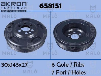 ремъчна шайба, колянов вал AKRON-MALÒ 658151