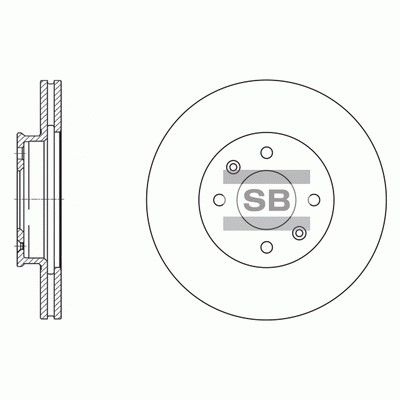 Тормозной диск Hi-Q SD1156 для HYUNDAI SOLARIS