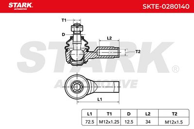 накрайник на напречна кормилна щанга STARK SKTE-0280140