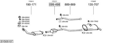 SISTEM DE ESAPAMENT BOSAL SYS05107