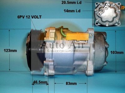 Compressor, air conditioning Auto Air Gloucester 14-7808P