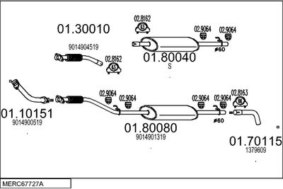 SISTEM DE ESAPAMENT MTS MERC67727A014993
