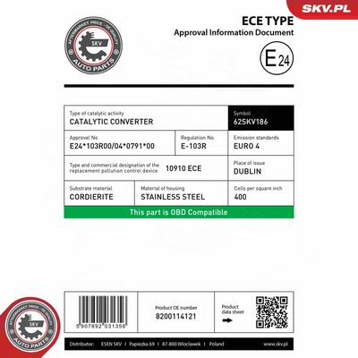 ESEN SKV Katalizatoriaus keitiklis