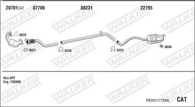 ABGASANLAGE WALKER REK017729A