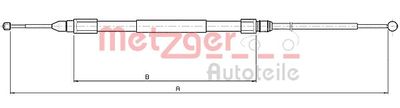 Тросик, cтояночный тормоз METZGER 10.4159 для BMW Z4