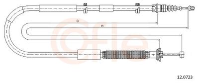 Cable Pull, parking brake 92.12.0723