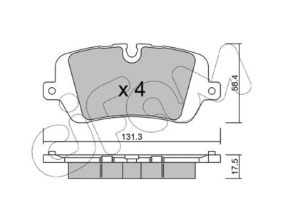 Brake Pad Set, disc brake 822-1025-0