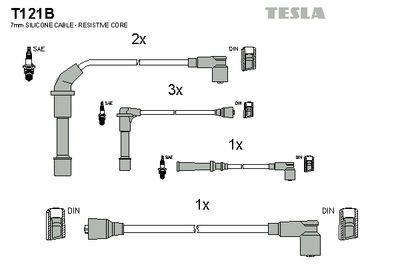 Комплект проводов зажигания TESLA T121B для NISSAN PATHFINDER