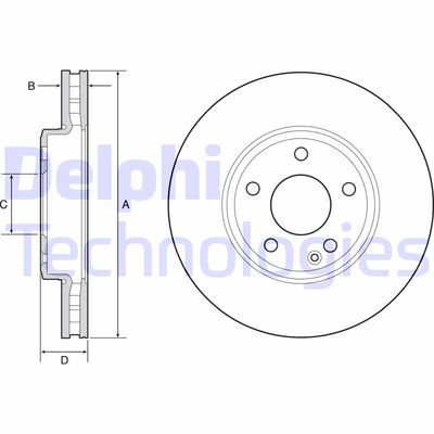 Bromsskiva DELPHI BG4646C