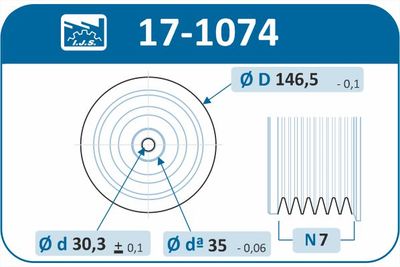 Remenica, kľukový hriadeľ IJS GROUP 17-1074