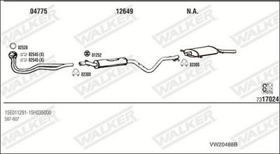 Изпускателна система WALKER VW20488B
