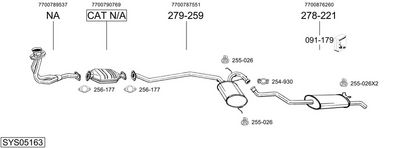 SISTEM DE ESAPAMENT BOSAL SYS05163