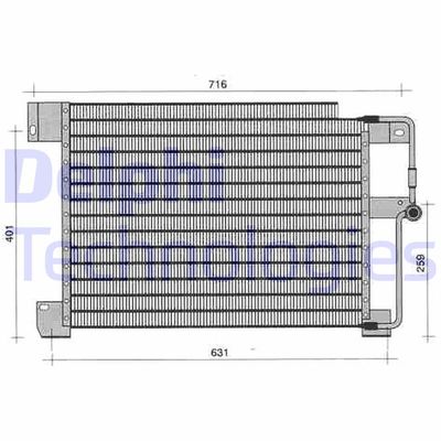 Конденсатор, кондиционер DELPHI TSP0225243 для JEEP GRAND CHEROKEE