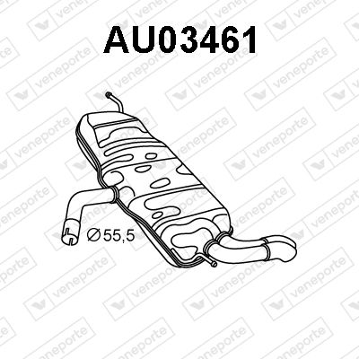 VENEPORTE AU03461 Глушитель выхлопных газов  для AUDI A3 (Ауди А3)