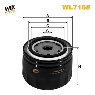 Масляный фильтр WIX FILTERS WL7168 для DACIA 1325