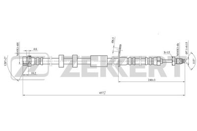 ZEKKERT BS-9488 Тормозной шланг  для FORD  (Форд Фокус)