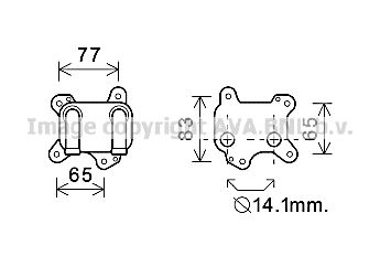 AVA QUALITY COOLING Oliekoeler, motorolie (OL3581)