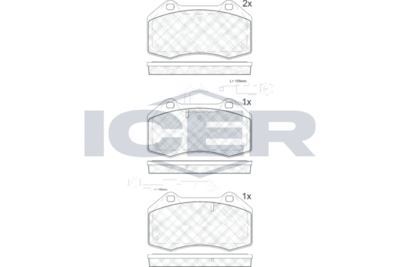Комплект тормозных колодок, дисковый тормоз ICER 181879-203 для ALFA ROMEO 4C