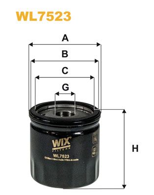 Oil Filter WIX FILTERS WL7523