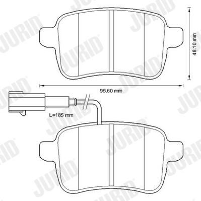 BREMSBELAGSATZ SCHEIBENBREMSE JURID 573349JC 1