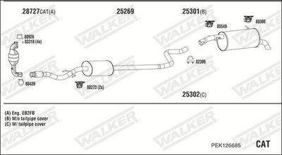 SISTEM DE ESAPAMENT WALKER PEK126685
