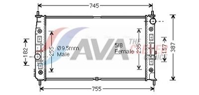 радиатор, охлаждане на двигателя AVA Clever Choice CR2054