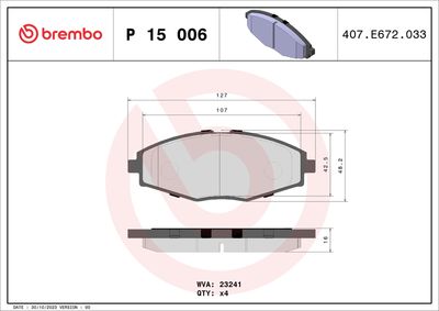 BREMBO Remblokkenset, schijfrem PRIME LINE (P 15 006)