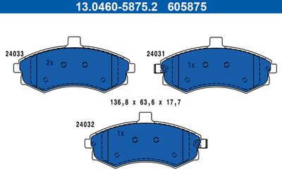 Brake Pad Set, disc brake 13.0460-5875.2