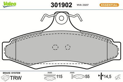 SET PLACUTE FRANA FRANA DISC VALEO 301902