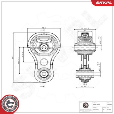 Zavěšení motoru ESEN SKV 75SKV266