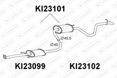 Глушитель выхлопных газов конечный VENEPORTE KI23101 для KIA CEED