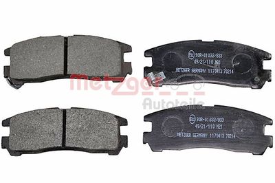 Комплект тормозных колодок, дисковый тормоз METZGER 1170413 для MITSUBISHI ECLIPSE