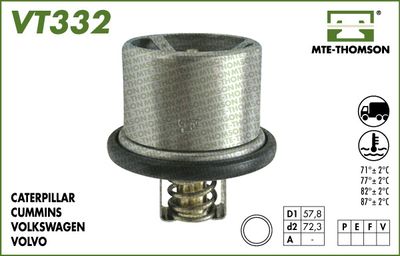 MTE-THOMSON Thermostat, Kühlmittel (VT332.86)