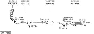 SISTEM DE ESAPAMENT BOSAL SYS17558
