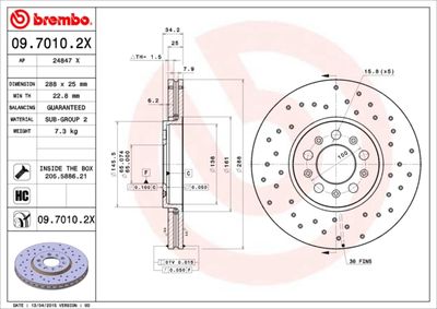 Brake Disc 09.7010.2X