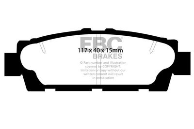 Комплект тормозных колодок, дисковый тормоз EBC Brakes DP875 для LEXUS LS