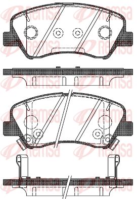 REMSA 1488.02 Тормозные колодки для KIA RIO (Киа Рио)