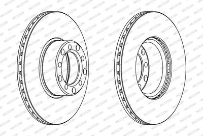 BREMSSCHEIBE FERODO DDF143 1