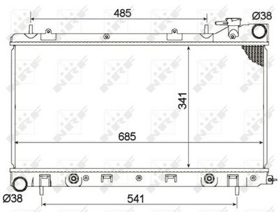 Radiator, engine cooling 53095