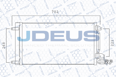 JDEUS M-7250130 Радиатор кондиционера  для SKODA RAPID (Шкода Рапид)