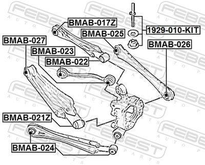 SET șURUBURI DE CORECțIE ALUNECARE FEBEST 1929010KIT 1