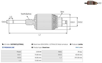 ARMATURA DEMAROR AS-PL DCP9007LETRIKA 1
