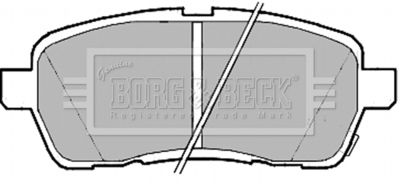 Комплект тормозных колодок, дисковый тормоз BORG & BECK BBP2182 для SUZUKI SWIFT